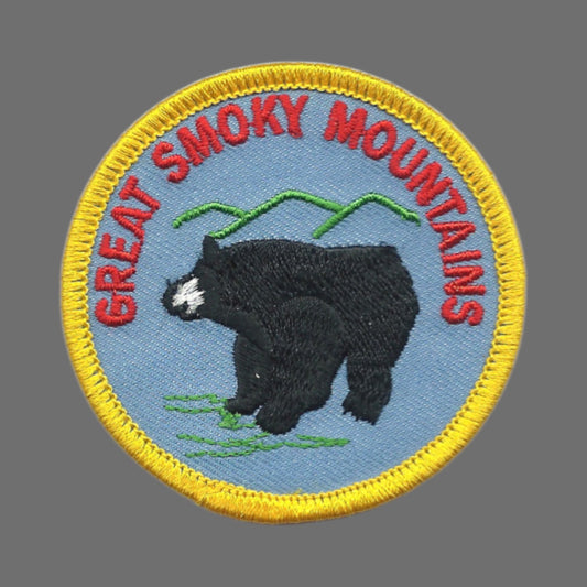 GREAT SMOKY MOUNTAINS Black Bear Souvenir Embroidered Patch - SMOKY-39