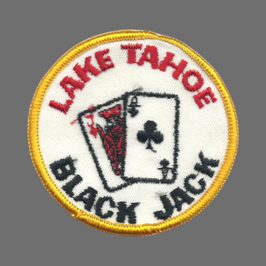 Vintage LAKE TAHOE Blackjack Souvenir Embroidered Patch SEW ON - TAHOE-17