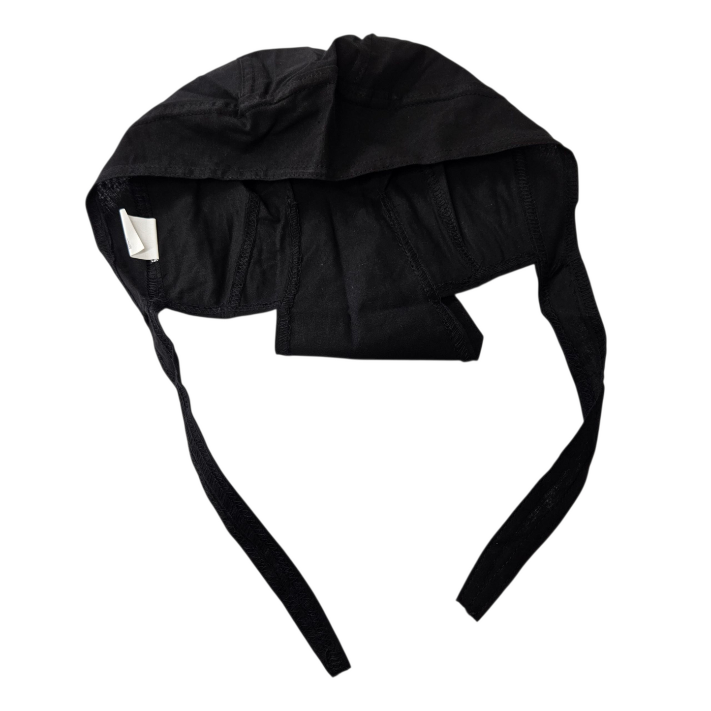 Black cotton headwrap (doo-rag, du-rag, durag, kerchief) - w-01