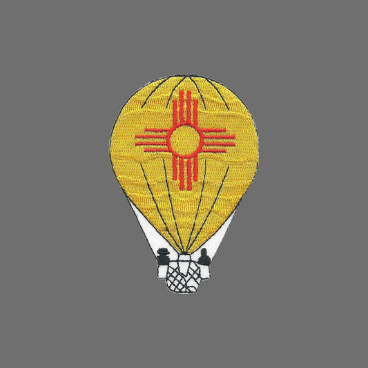 New Mexico Zia Hot Air Balloon Souvenir Patch Iron On - ZIA-15
