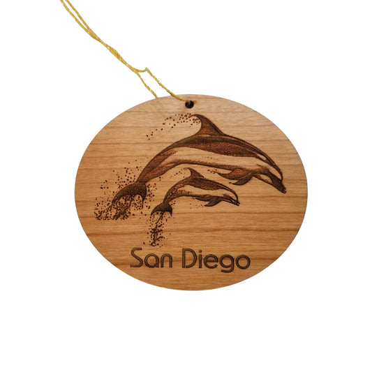 San Diego CA Dolphins Wood Ornament Souvenir - 15510