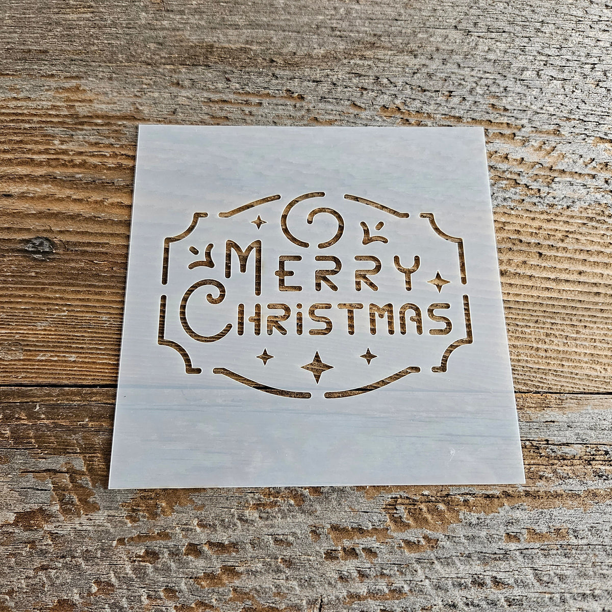 Merry Christmas Stencil Reusable Cookie Decorating Craft Painting Wind