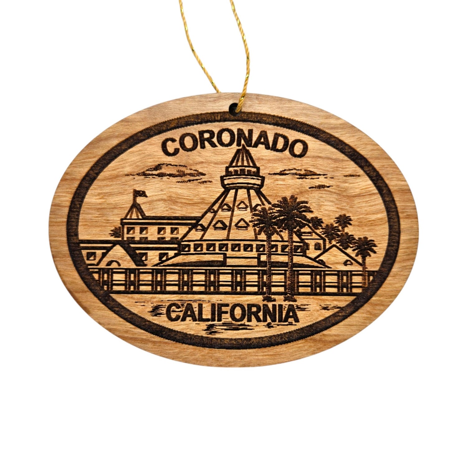 Coronado Resort CA Coronado Hotel Coastal Christmas Ornament Handmade in USA San Diego Souvenir CA - 15750