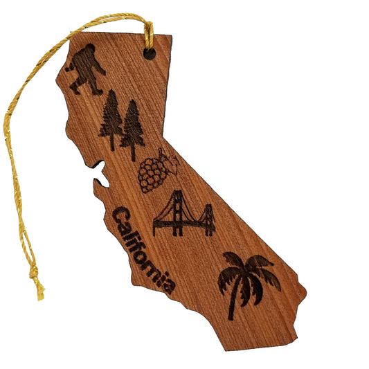 California State Shape Christmas Ornament Collage - 15008