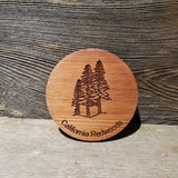 Redwood Trees Wood Coasters - Set of 4 - California Redwood Laser Engraved
