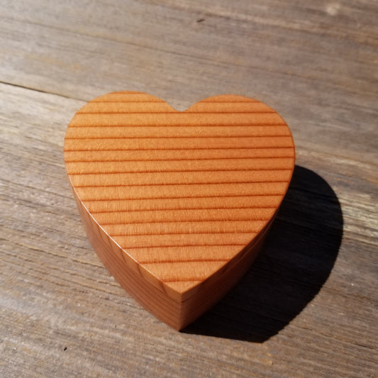 Handmade Wood Box with Redwood Heart Ring Box California Redwood #364 Christmas Gift Anniversary Gift Ideas
