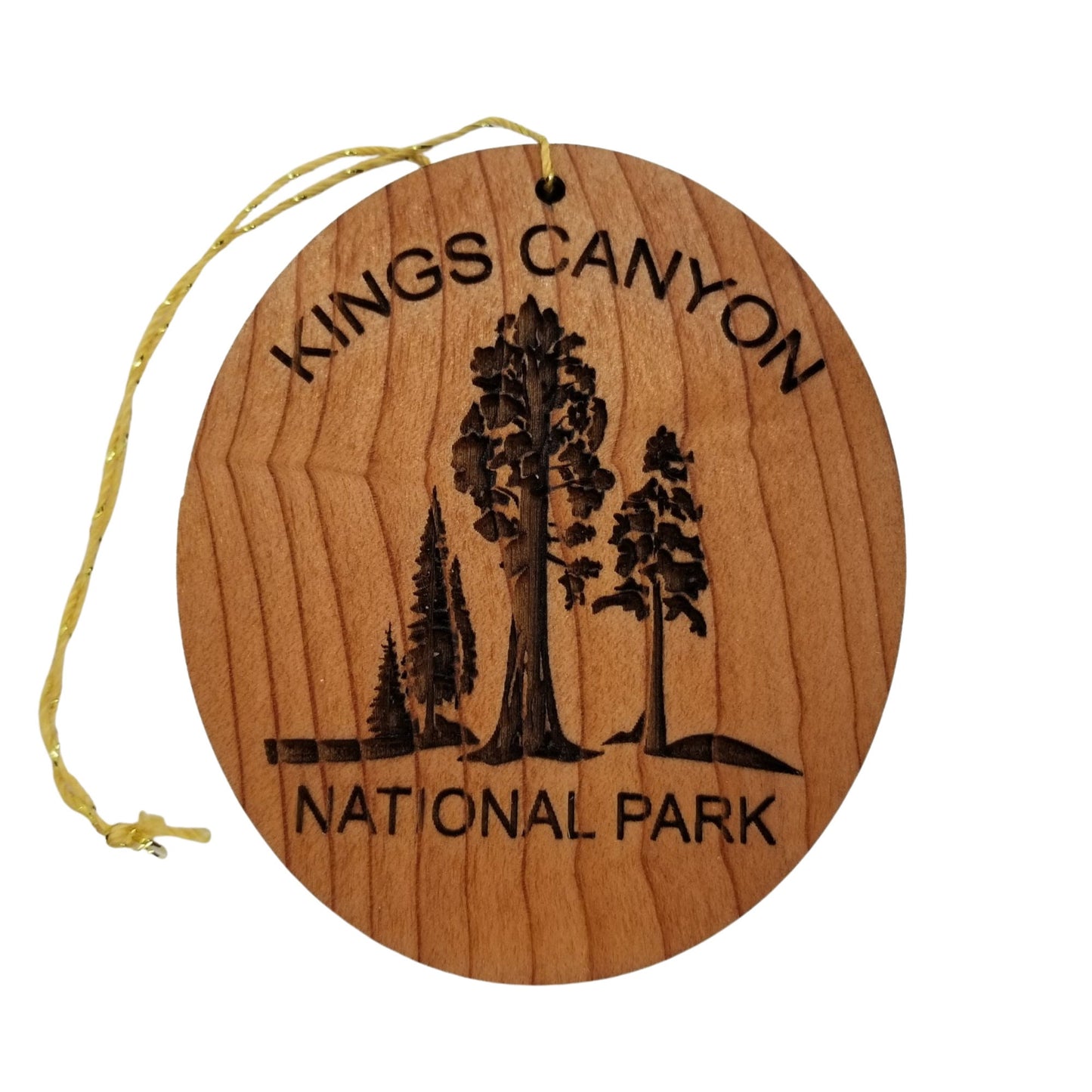 Kings Canyon National Park Wood Ornament California Giant Trees Handmade in USA - 15328KING