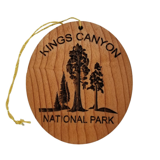 Kings Canyon National Park Wood Ornament California Giant Trees Handmade in USA - 15328KING