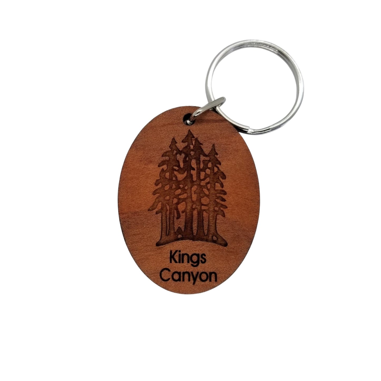 Kings Canyon Big Trees Grove Wood Keychain California Wood Souvenir Travel Gift - 4080KING