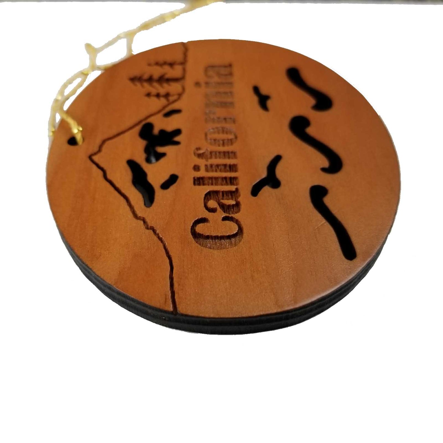 California Christmas Ornament Oval Wood Souvenir -15001