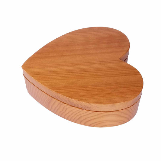 Wood Heart Box with California Redwood Jewelry Box - Ring Box - 3152ASST