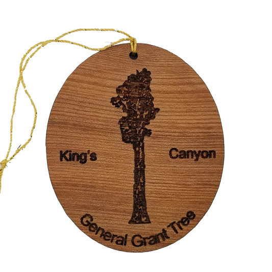 General Grant Tree King's Canyon National Park Wood Ornament Handmade in USA- 15021KING