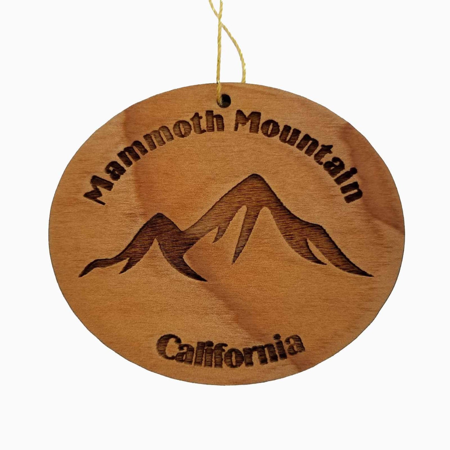 Mammoth Mountain Ornament Wood Souvenir - 15125