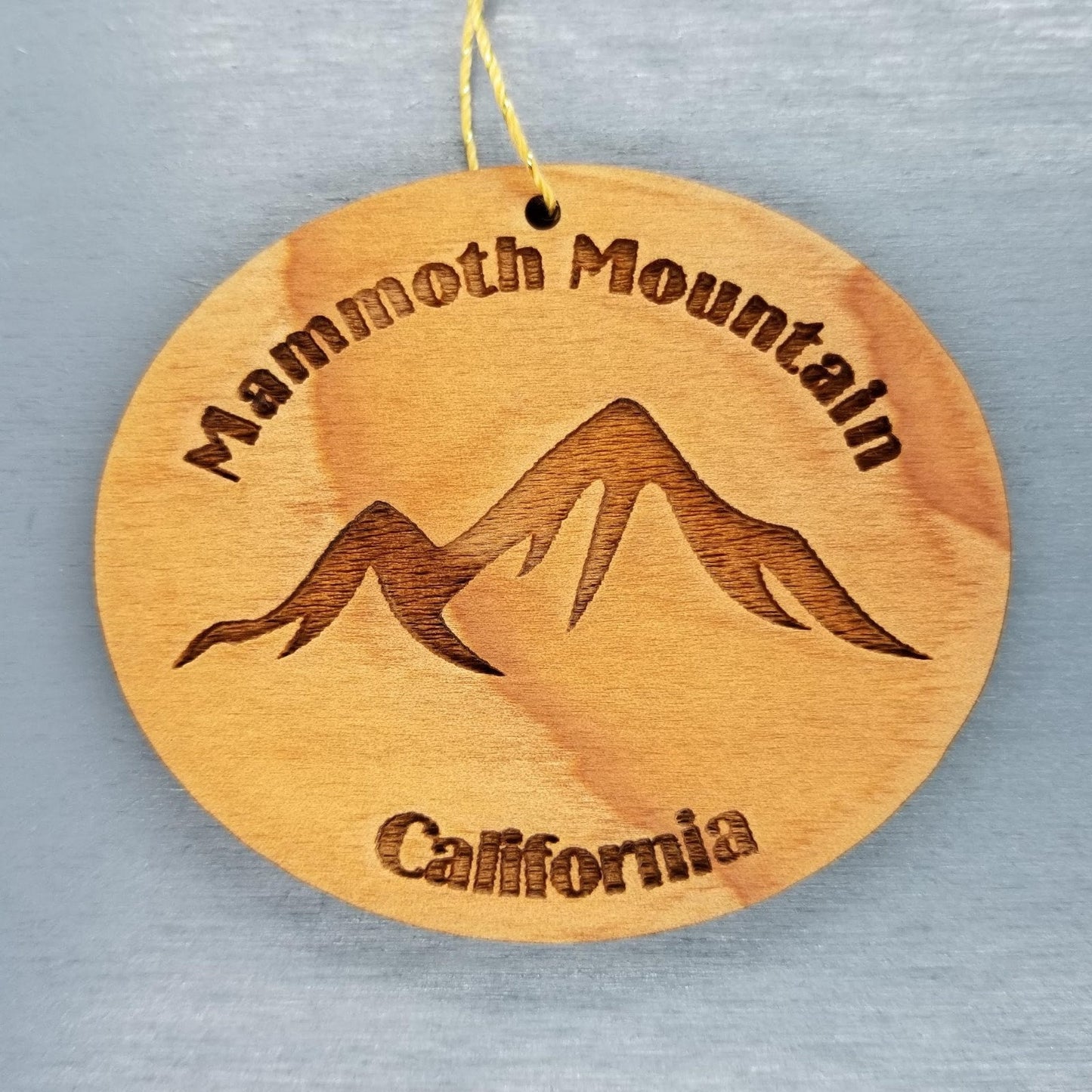 Mammoth Mountain Ornament Wood Souvenir - 15125