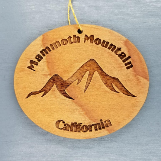 Mammoth Mountain Ornament Wood Souvenir - 15125