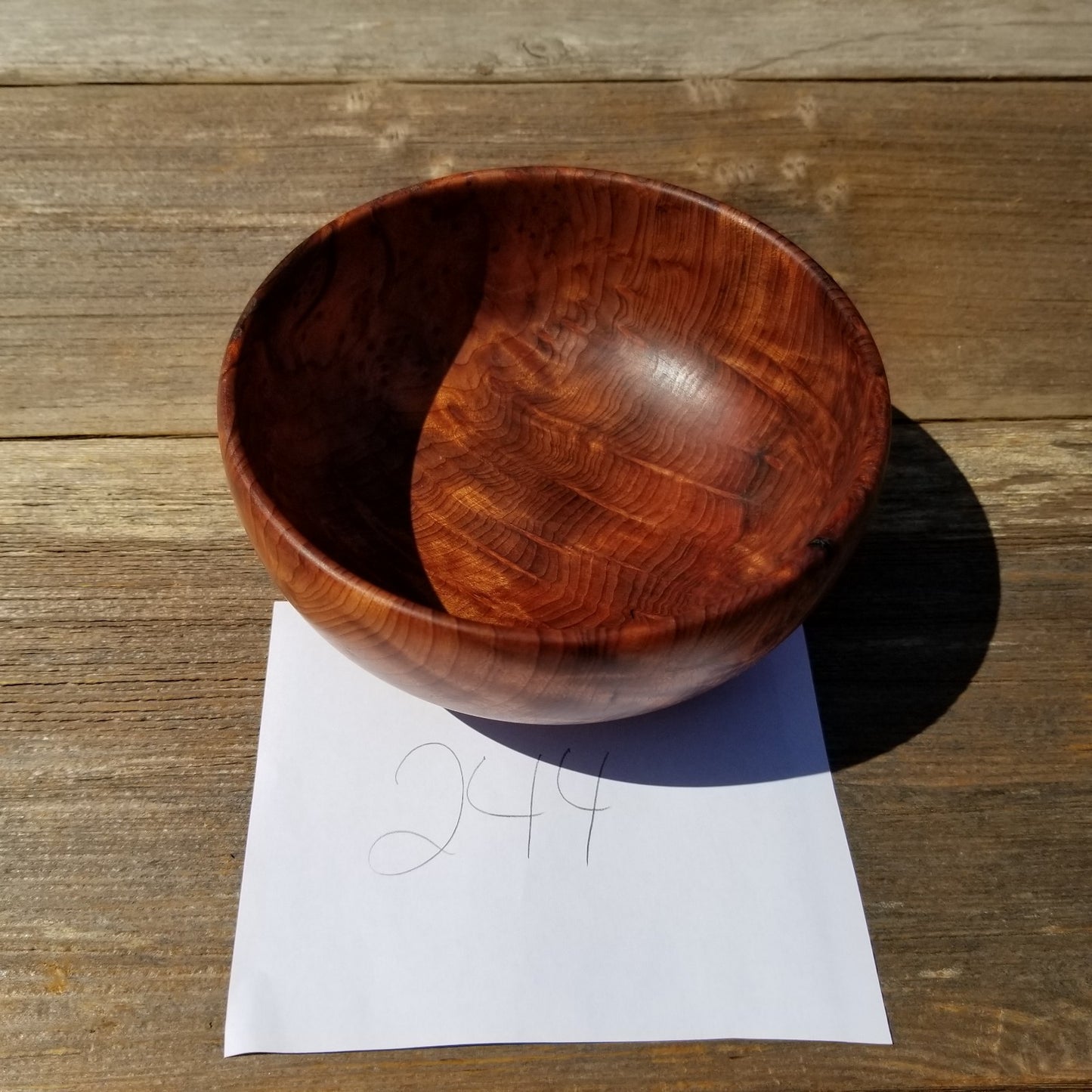 Redwood Burl Bowl Hand Turned 5 Inch Handmade Salad USA Made California #244