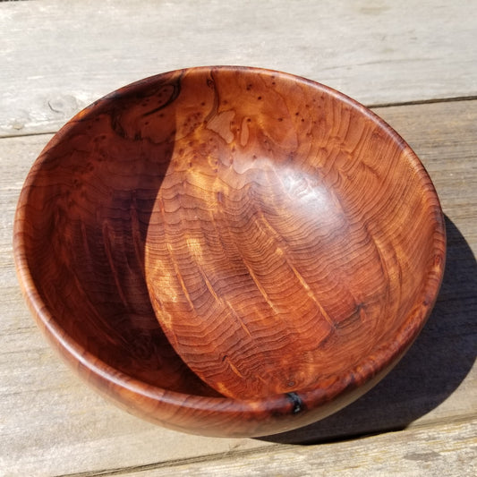 Redwood Burl Bowl Hand Turned 5 Inch Handmade Salad USA Made California #244