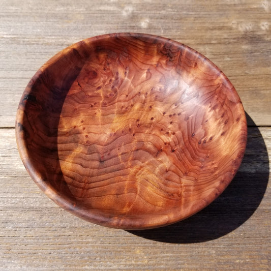 California Redwood Bowl Hand Turned 5 Inch Handmade Salad USA Made Burl #251