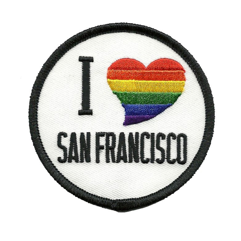 San Francisco Iron On Patch - I Love Heart SF - California Souvenir 2.5 Inch SF-02-RB-2.5