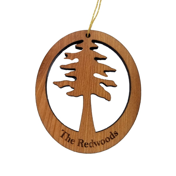 Redwood Tree The Redwoods Wood Christmas Ornament California Redwoods Handmade Made in USA