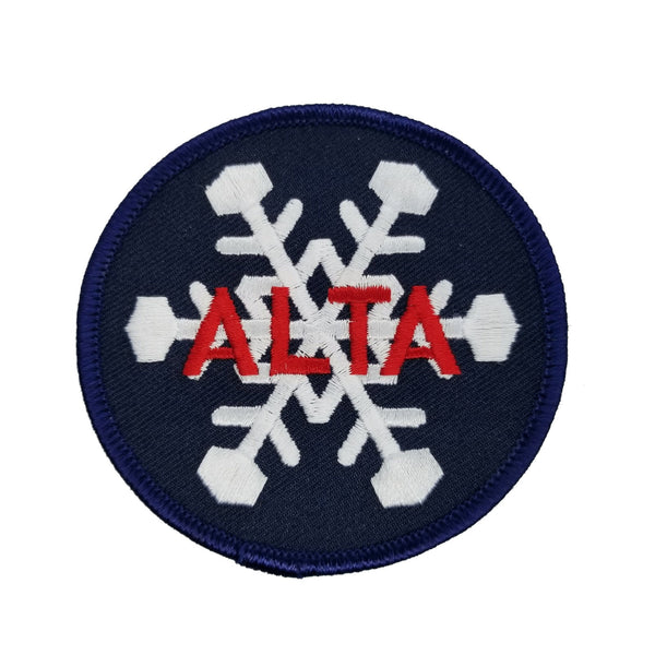 Utah Patch – Alta UT Ski Area – Travel Patch Iron On – UT Souvenir Patch – Resort Logo Embellishment Applique – 3″