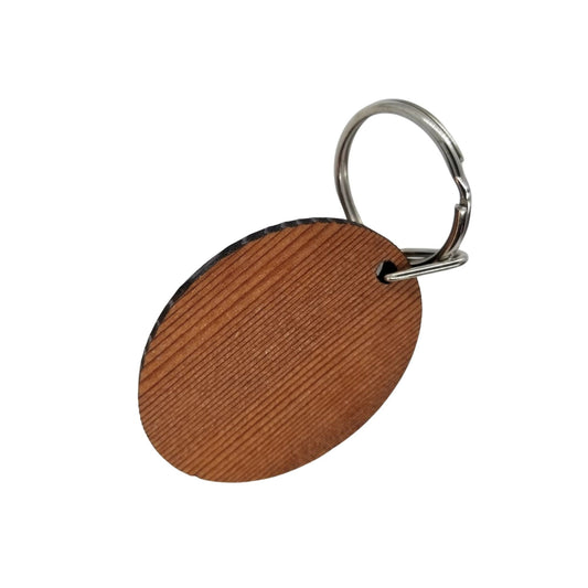 Yosemite National Park Redwood Trees Grove Wood Keychain California Souvenir Travel Gift - Wood Gift Key Chain Key Tag Key Ring - KC-8011