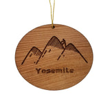 Yosemite National Park Hiking Ornament Handmade Wood Souvenir Made in USA Travel Gift 3" Christmas Memento