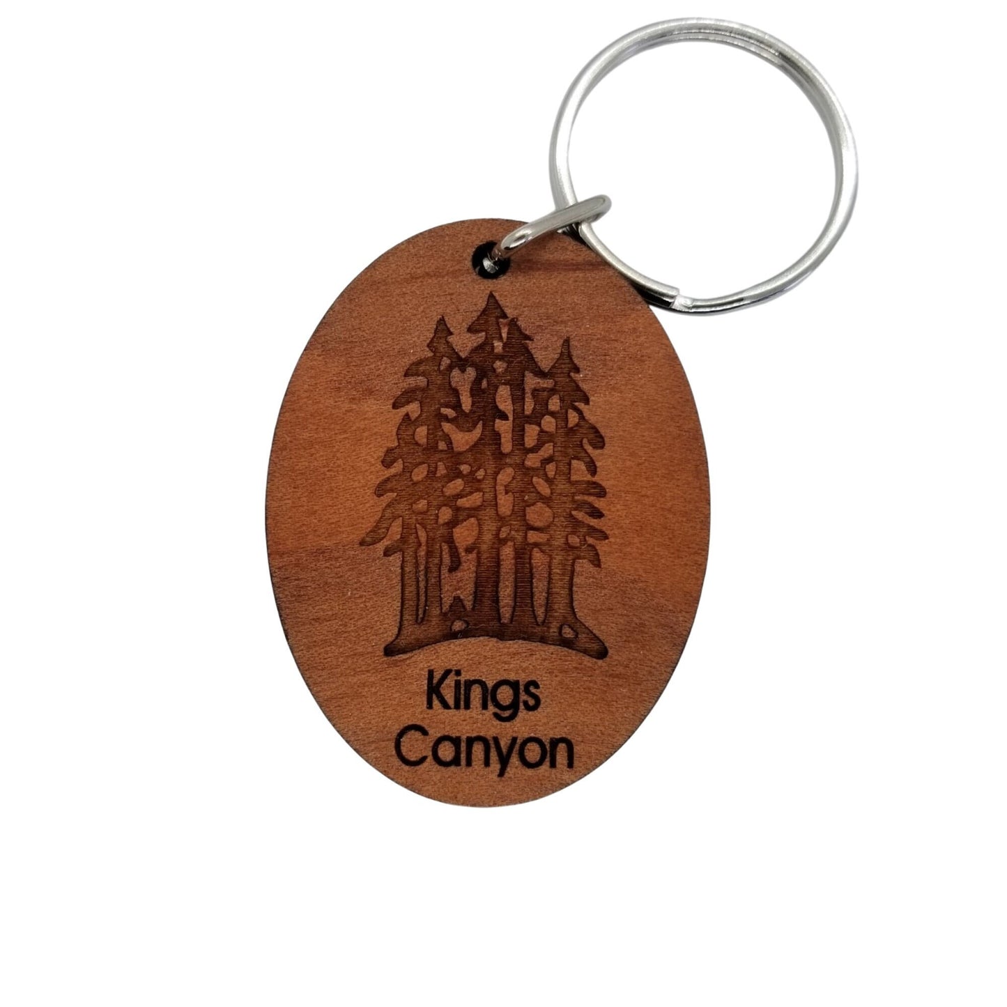 Kings Canyon Big Trees Grove Wood Keychain California Wood Souvenir Travel Gift - 4080KING