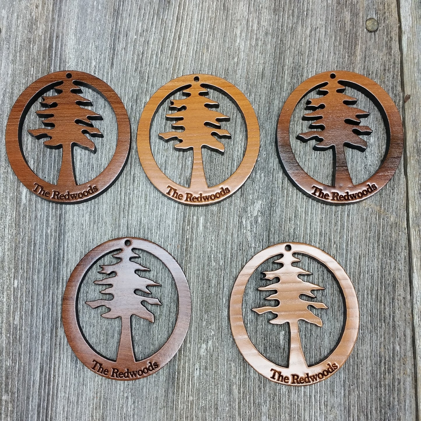 Redwood Tree The Redwoods Wood Christmas Ornament California Redwoods Handmade in USA - 15004