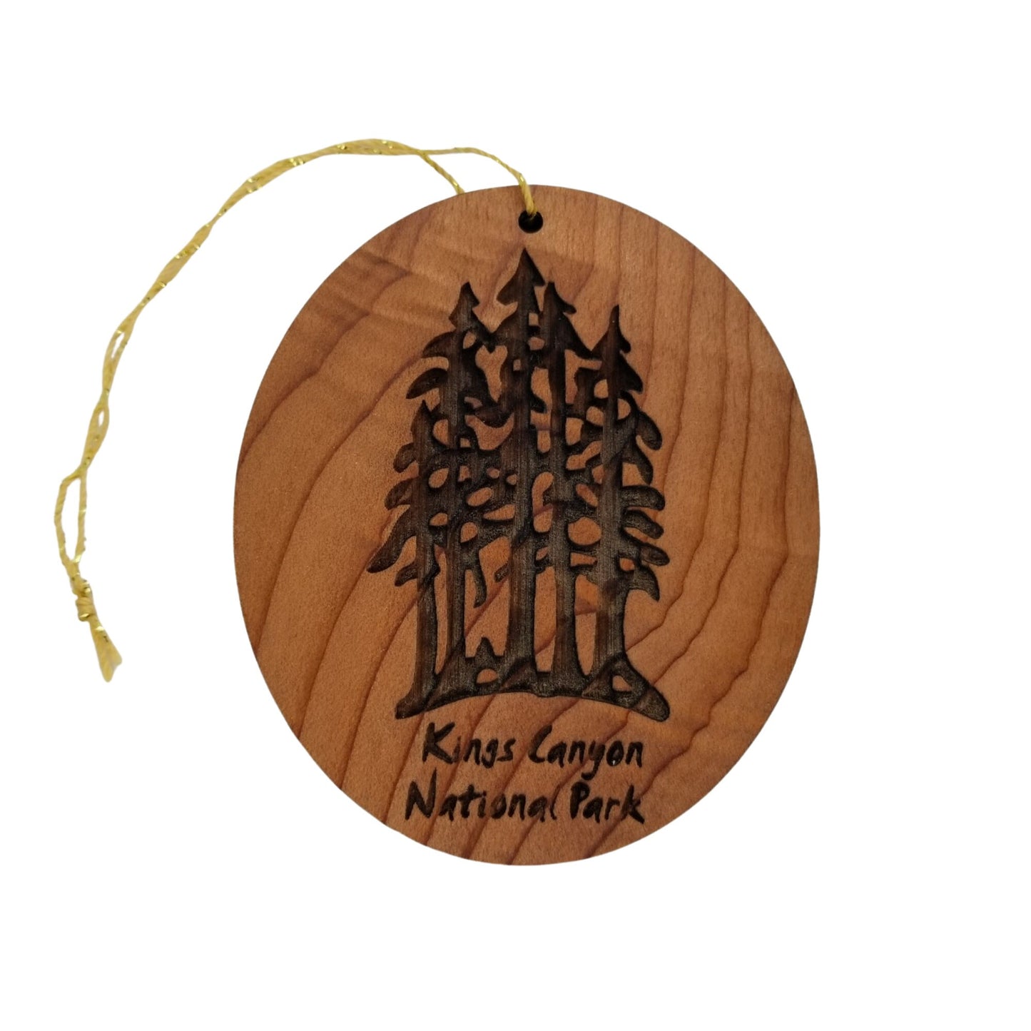 Kings Canyon National Park Wood Ornament California Big Trees Multi Giant Trees Handmade In USA - 15018KING