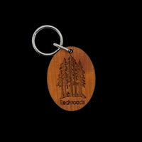 Redwood Trees Grove Wood Keychain California Redwood Souvenir Travel Gift