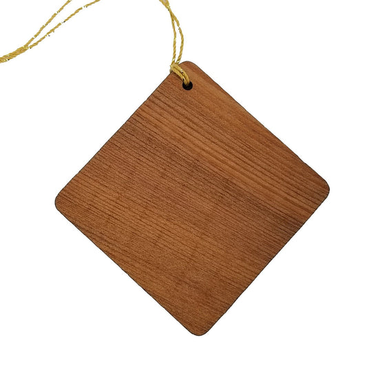 Rhino Crossing Ornament - Rhinoceros Ornament - Wood Ornament Handmade in USA