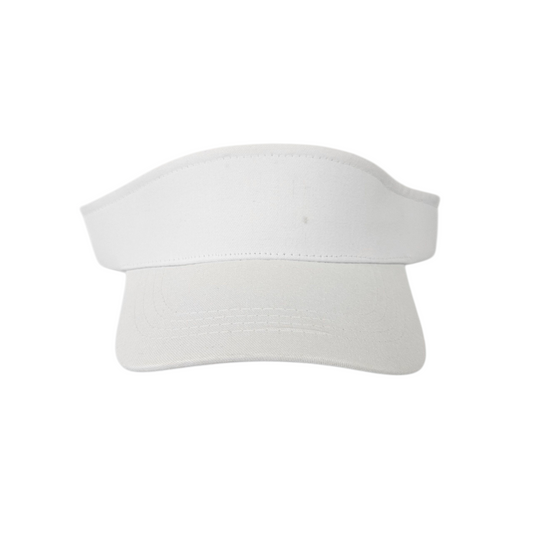 White Visor Hook & Loop Belt Adjustable - 0151-39