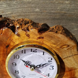 Redwood Burl Wood Clock Mantle Desk Office Gifts for Men 2 Tone Sitting Wood Birdseye Table Shelf #566