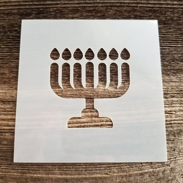 Menorah Candles Stencil Reusable Cookie Decorating Craft Painting Christmas Windows Signs Mylar Many Sizes Menora Holiday Chanukah