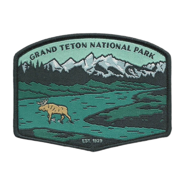 Wyoming Patch – Grand Teton National Park - Travel Patch – Souvenir Patch 3.8" Iron On Sew On Embellishment Applique