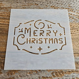 Merry Christmas Stencil Reusable Cookie Decorating Craft Painting Windows Signs Mylar Many Sizes Christmas Winter