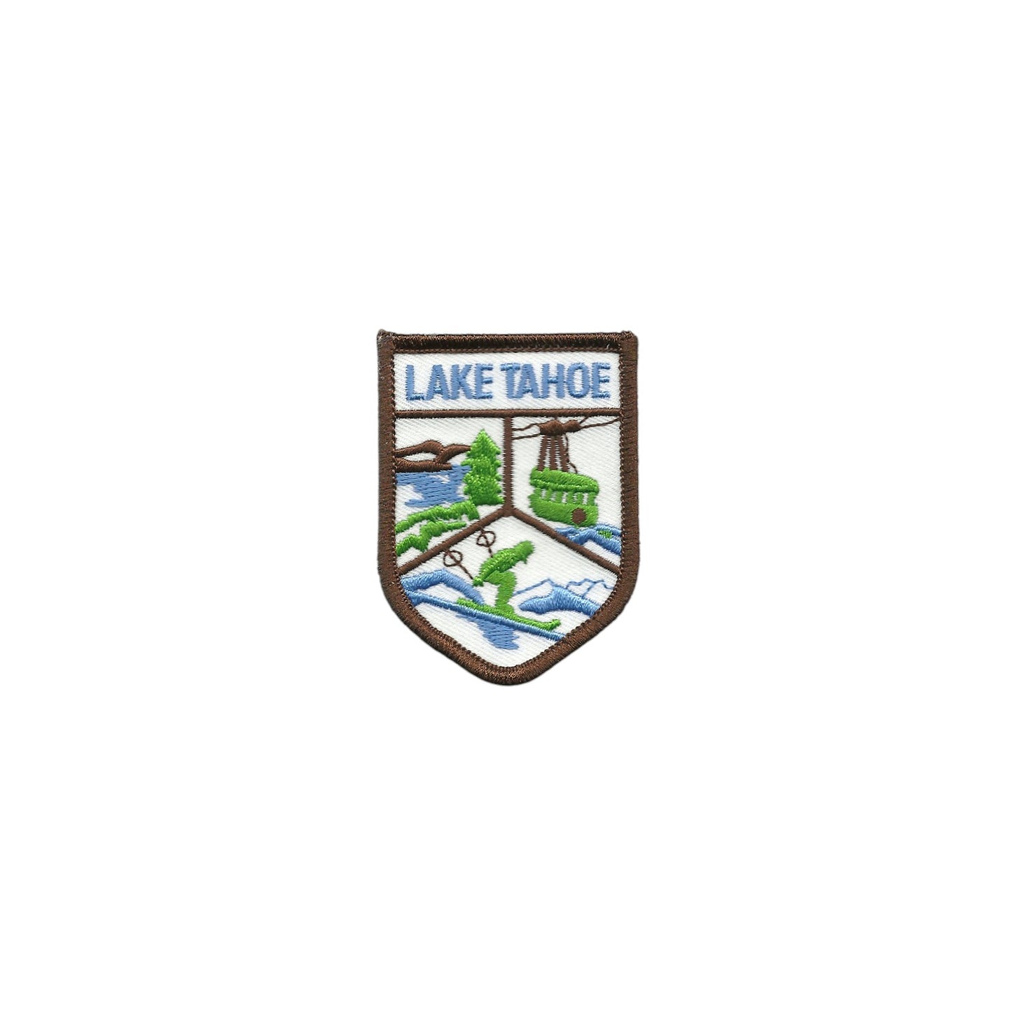 Lake Tahoe Patch – California Travel Souvenir Patch 2.75" Iron On Sew On  Mountains 3 Scene Ski Sierra Nevadas - 10607
