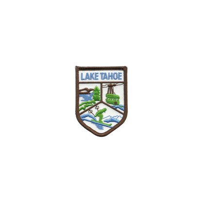 Lake Tahoe Patch – California Travel Souvenir Patch 2.75" Iron On Sew On  Mountains 3 Scene Ski Sierra Nevadas - 10607
