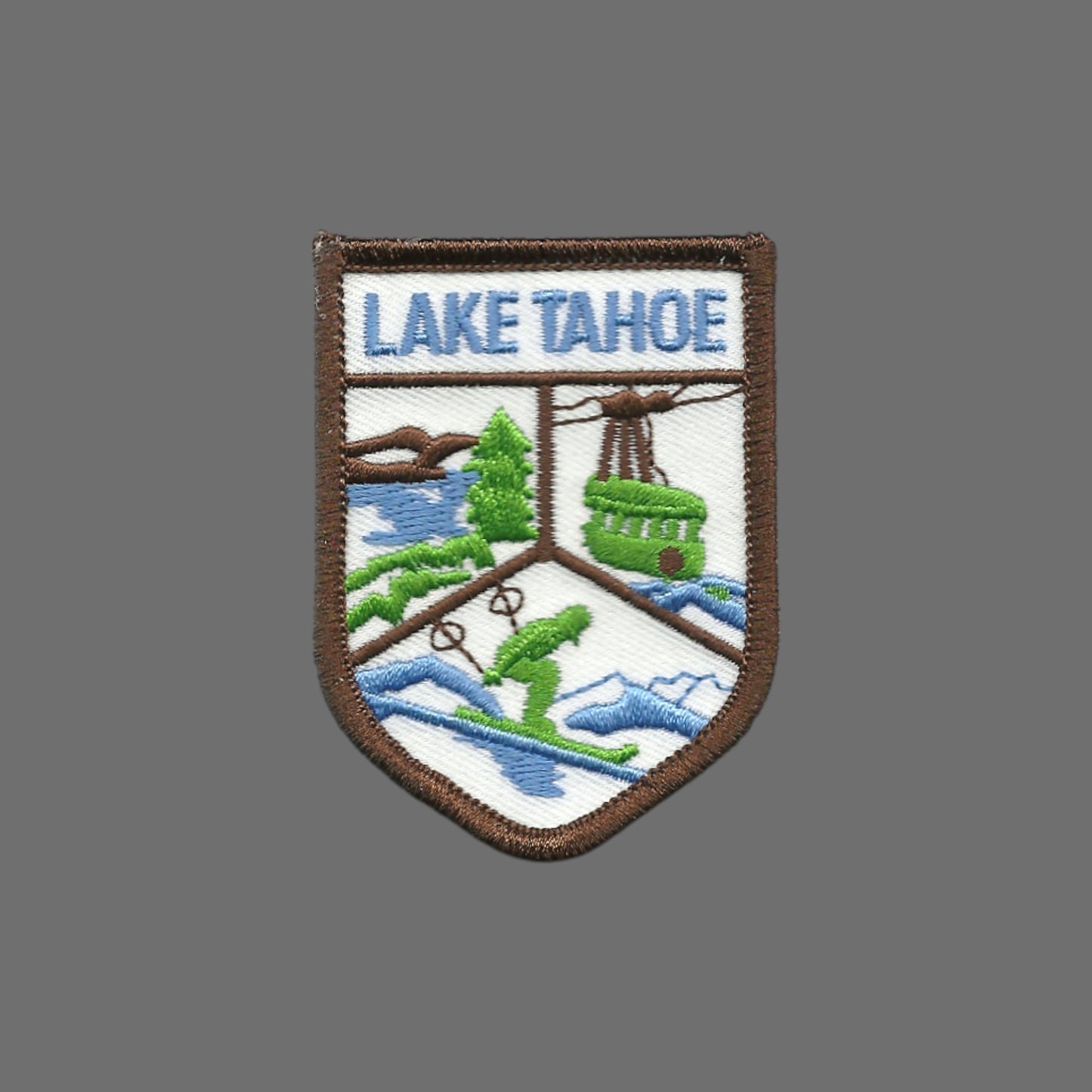 Lake Tahoe Patch – California Travel Souvenir Patch 2.75" Iron On Sew On  Mountains 3 Scene Ski Sierra Nevadas - 10607