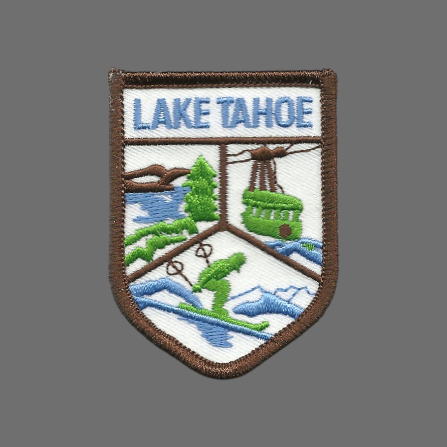 Lake Tahoe Patch – California Travel Souvenir Patch 2.75" Iron On Sew On  Mountains 3 Scene Ski Sierra Nevadas - 10607
