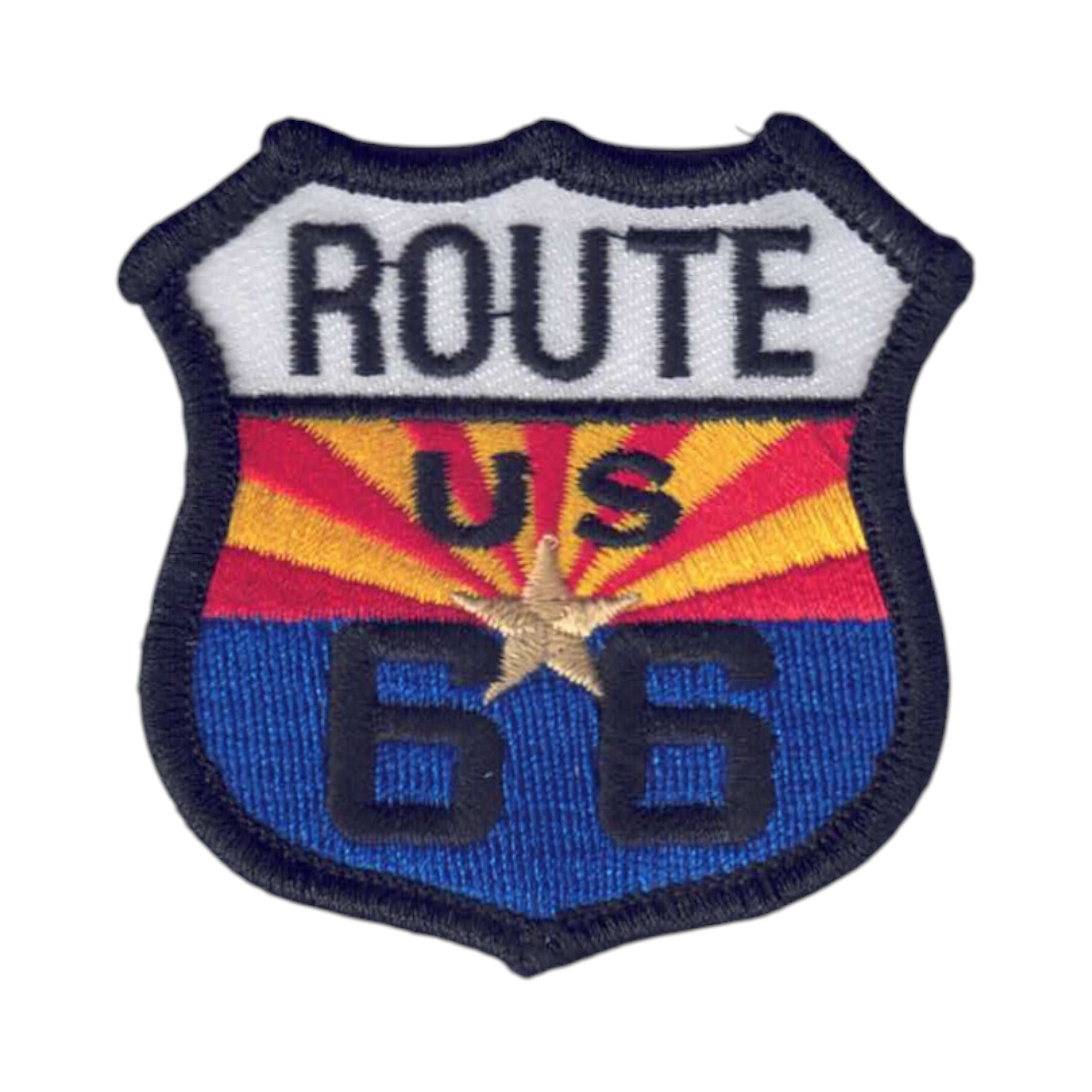 ARIZONA US 66 on AZ flag souvenir embroidered patch, AZ, ARIZ – Happy ...