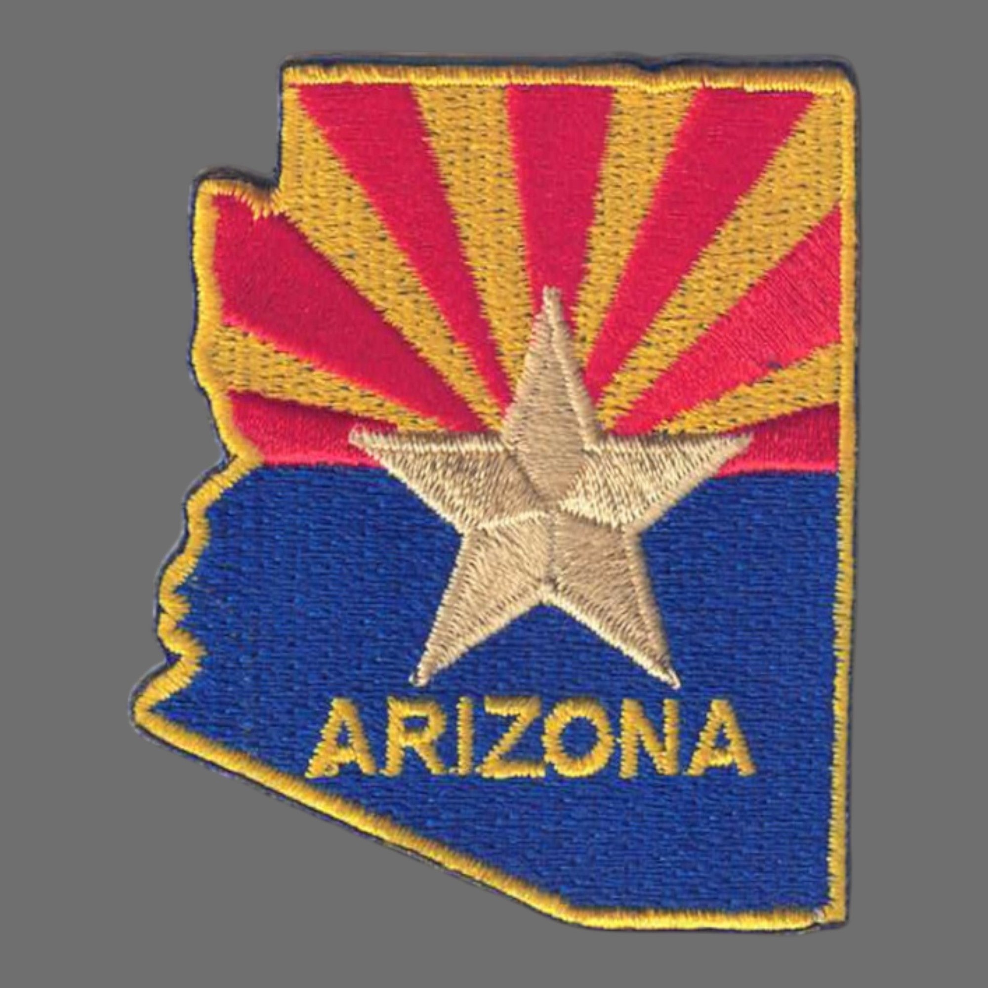 ARIZONA state shape flag souvenir or uniform embroidered patch - AZ ...