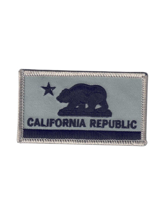 CALIFORNIA REPUBLIC Flag Gray Patch Gray Border  - 1204-58/01