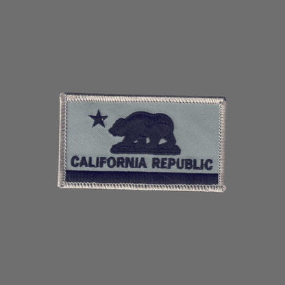 CALIFORNIA REPUBLIC Flag Gray Patch Gray Border  - 1204-58/01