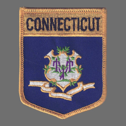 CONNECTICUT LG Flag Shield Patch - 1302