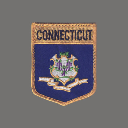 CONNECTICUT LG Flag Shield Patch - 1302