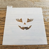 Face Stencil Pumpkin Jack O Lantern Reusable Food Safe Happy Girl With Eyelashes Halloween Fall Cookie Painting Decorating