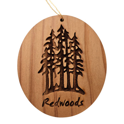 California Redwoods Multi Trees Wood Ornament Souvenir - 15018