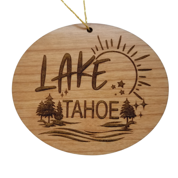 Wholesale Lake Tahoe Sun Water Trees Ornament Wood Souvenir #O15511W (PKG of 12)